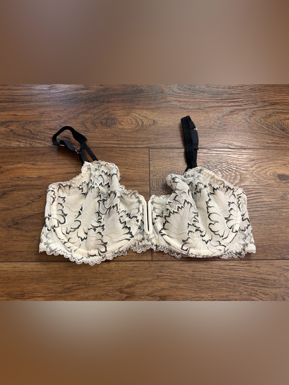 Target Lace Balconette Bra - Cream & Black